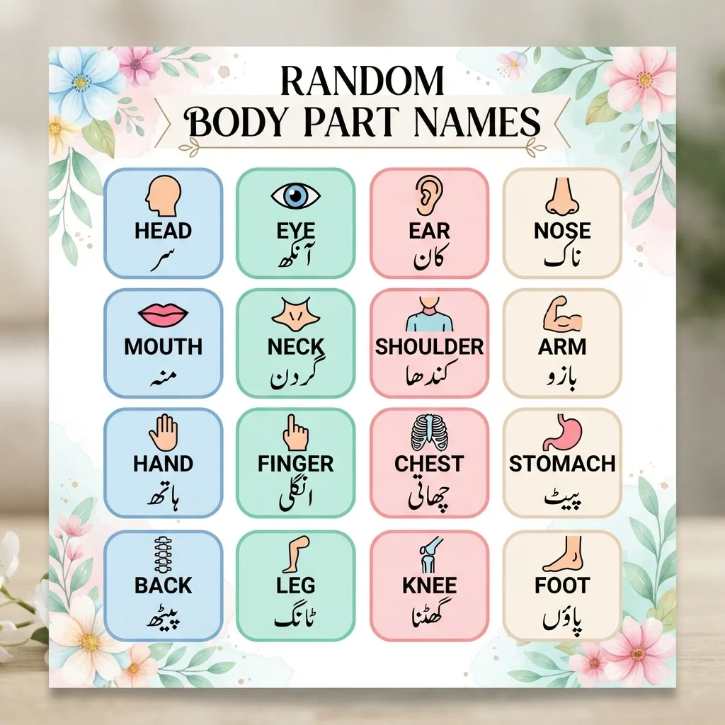 Random Body Part Names