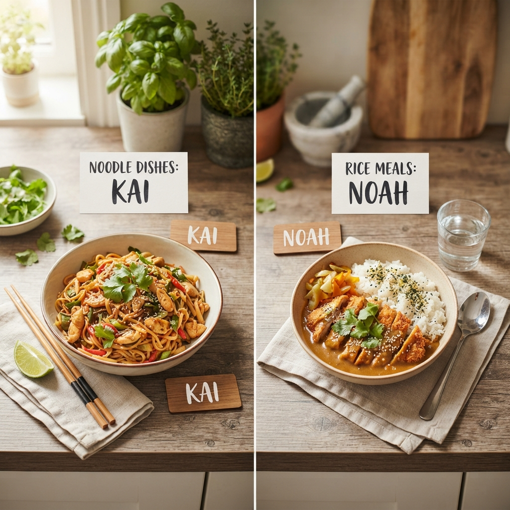 Noodle Dishes and Rice Meals (Unisex Names)