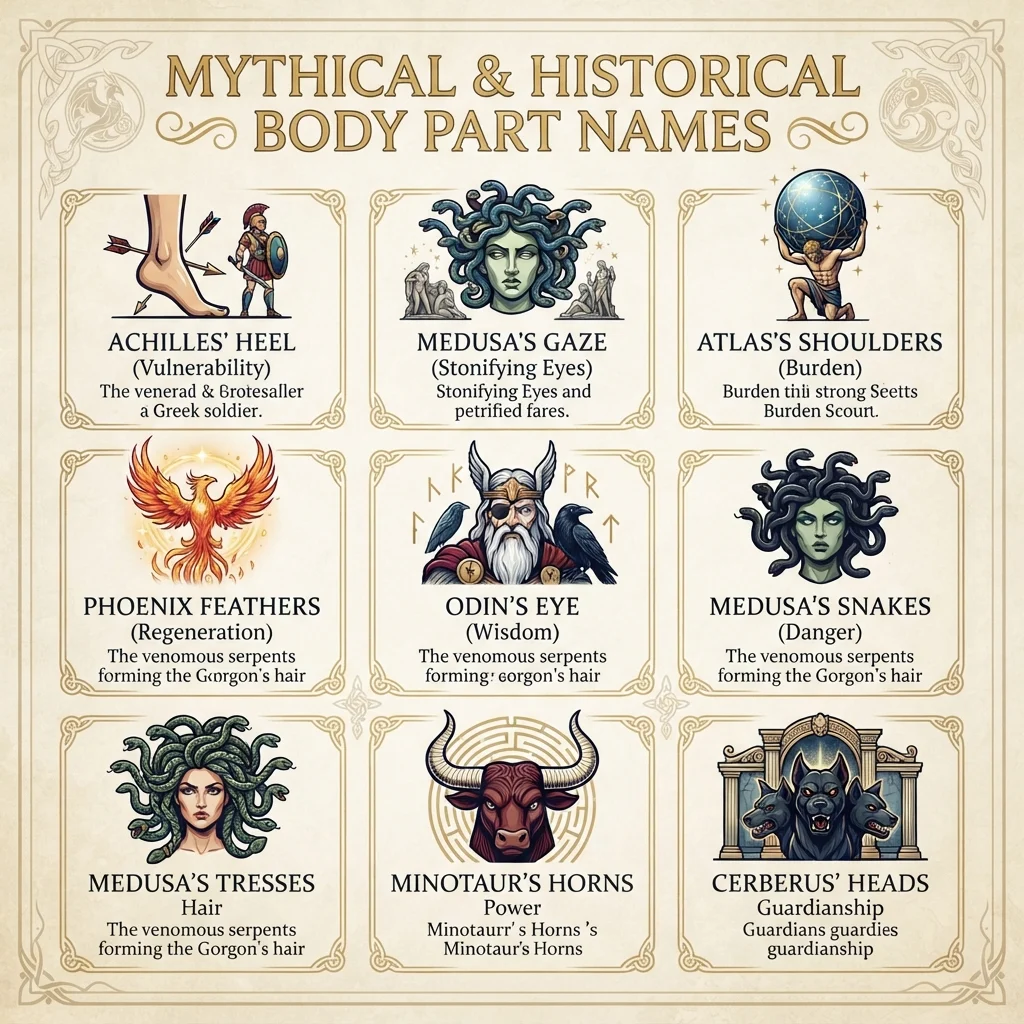 Mythical and Historical Body Part Names
