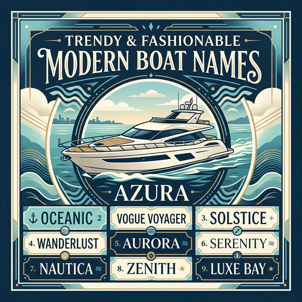 Trendy and Fashionable Modern Boat Names