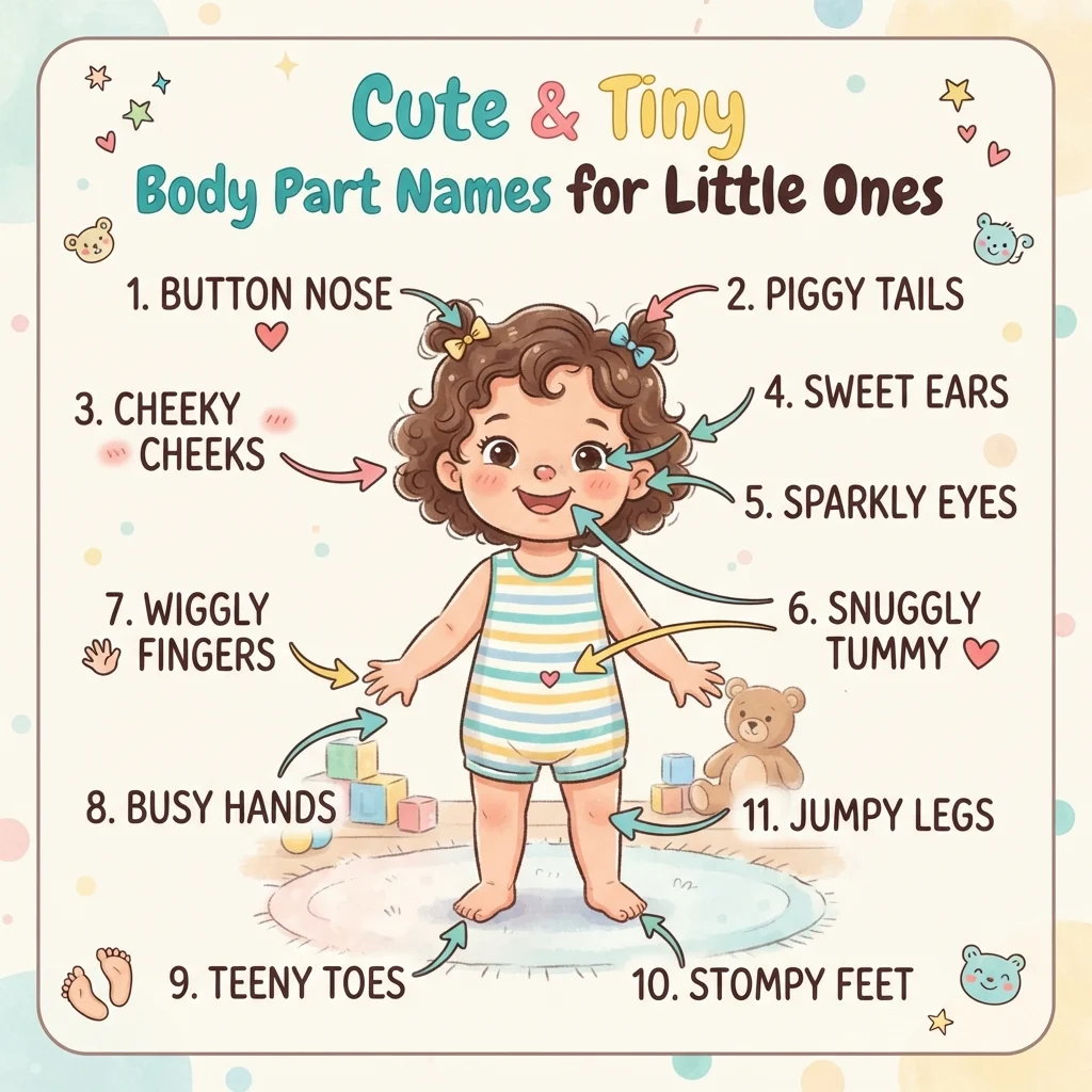 Cute and Tiny Body Part Names for Little Ones
