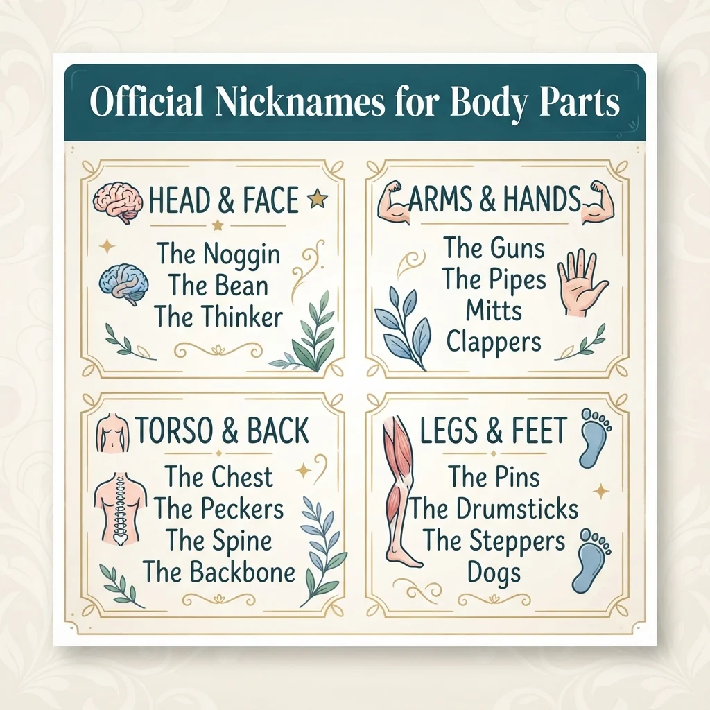 Official Nicknames for Body Parts