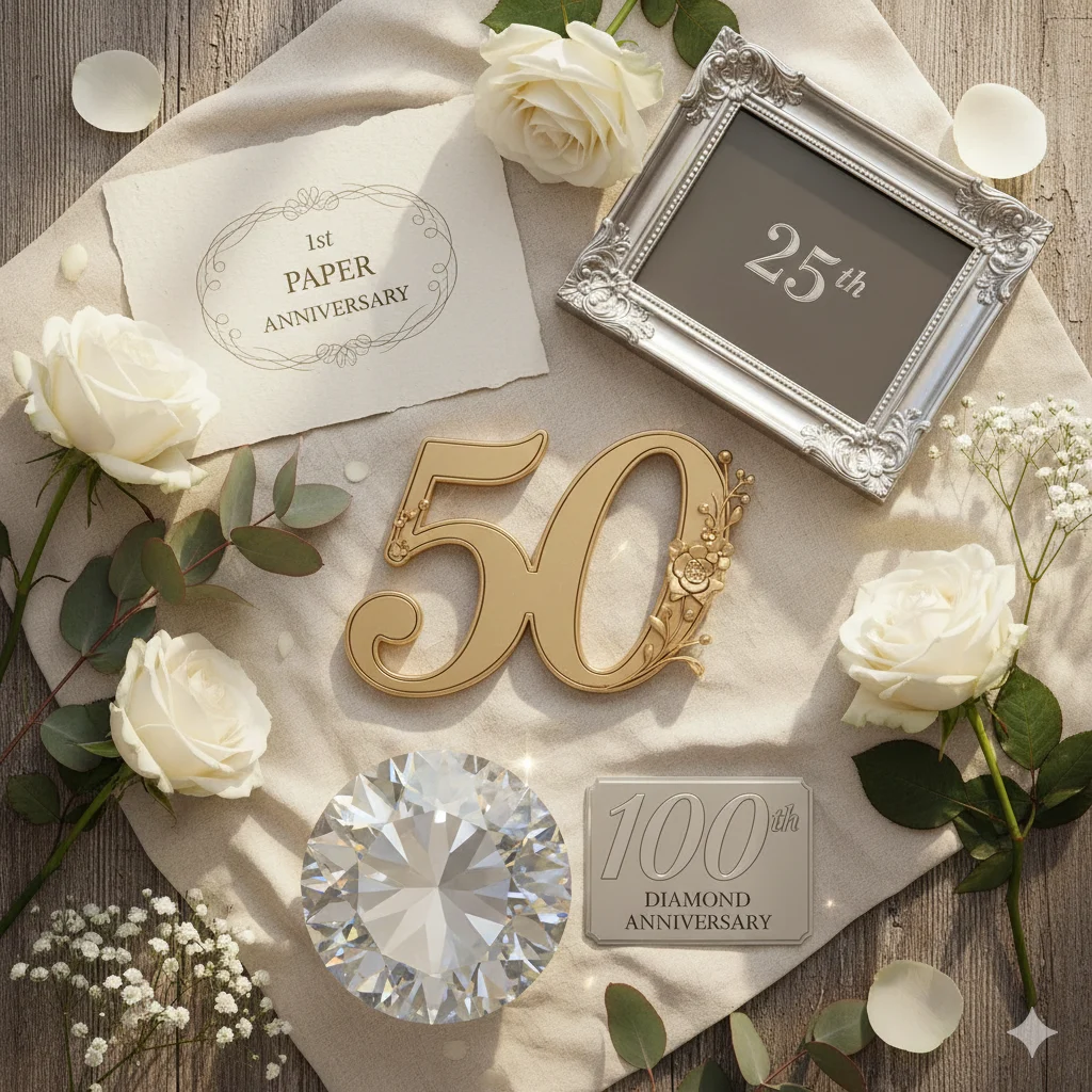 wedding anniversary names 1-100