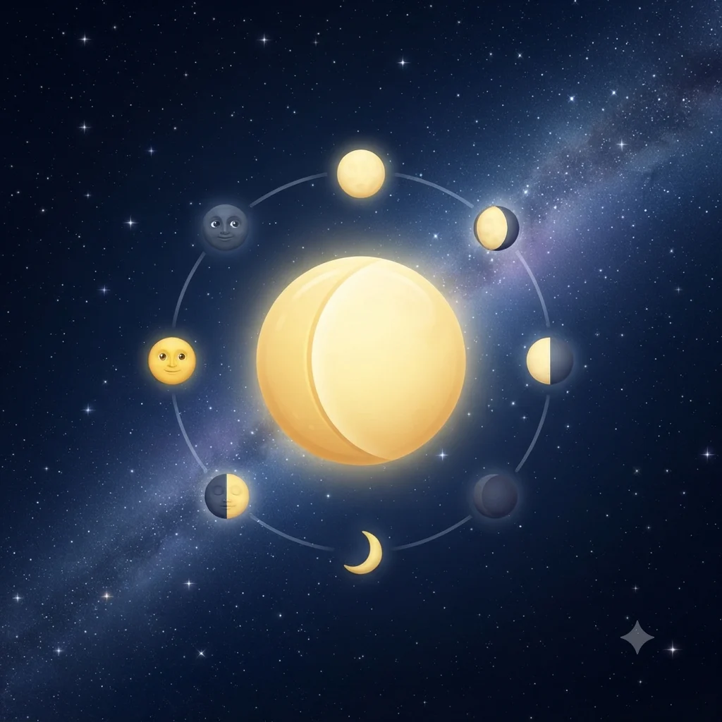 waxing gibbous emoji