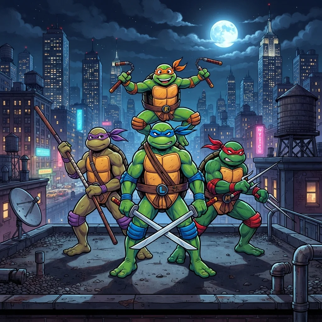ninja turtles names and colors